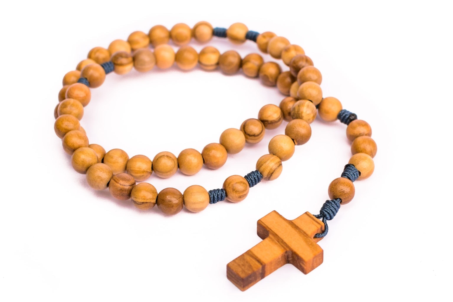 Perles en bois d'olivier 8mm rondes pour chapelets ou colliers d'olivier