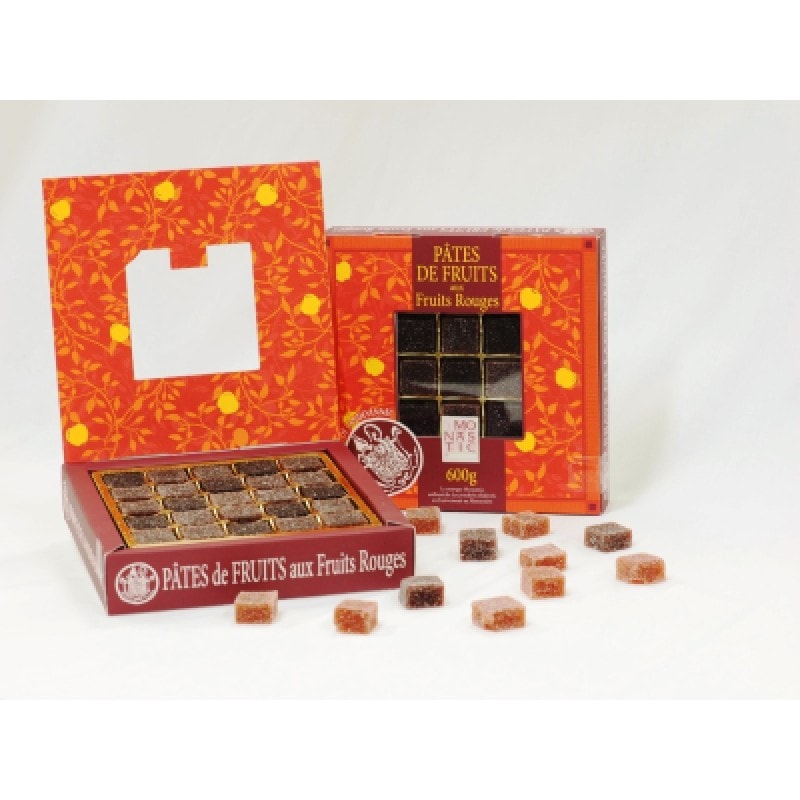 Boite rouge de Pâtes de fruits (600 g) Abbaye de Landévennec, Confiserie, Epicerie fine